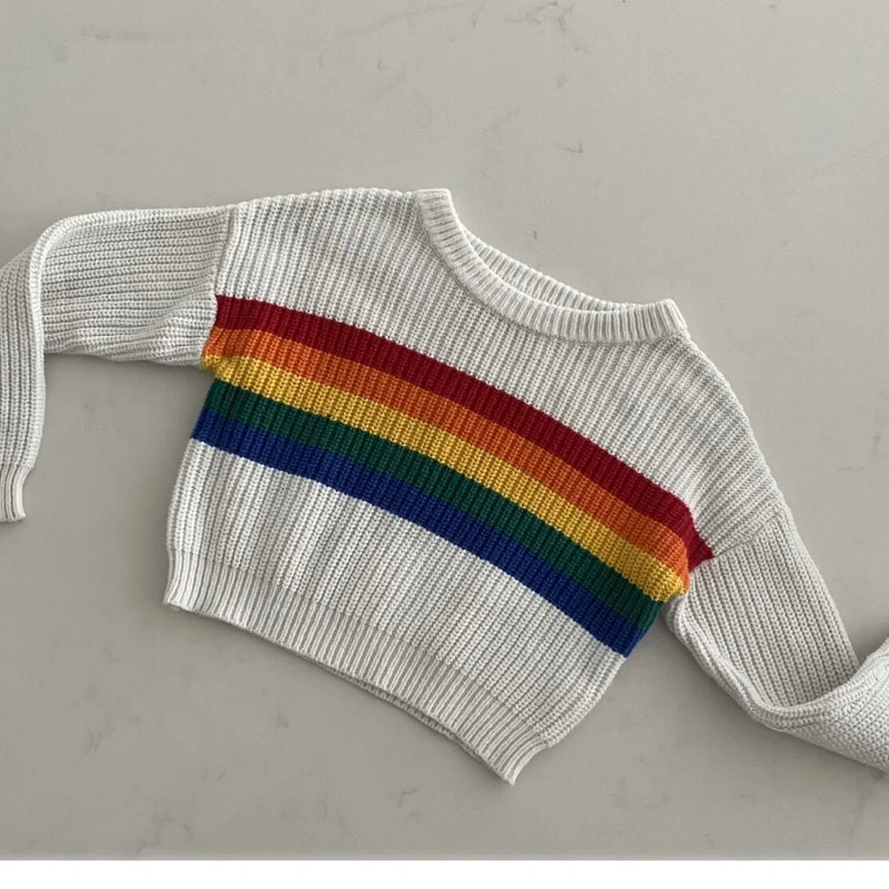 Justice rainbow sweater